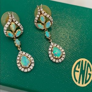 Opal and diamond earrings. Stunning!!